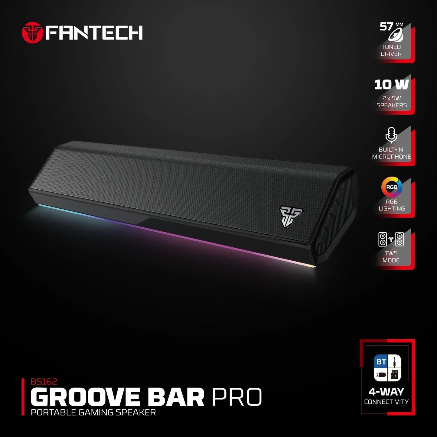 Fantech bs162 groove bar pro portable gaming speaker speakers