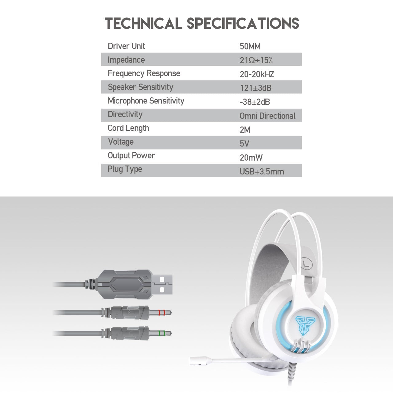 FANTECH CHIEF II HG20 RGB GAMING HEADSET Audio