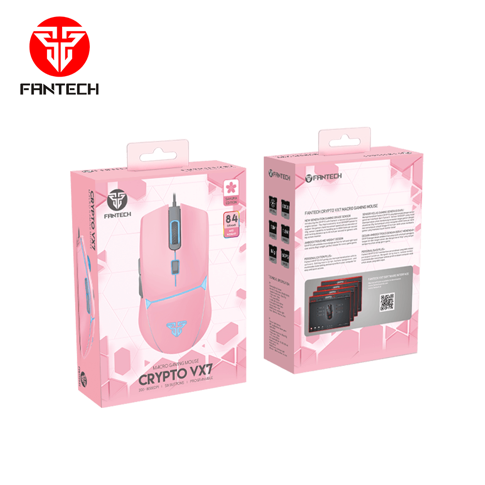 FANTECH CRYPTO VX7 SAKURA EDITION MACRO GAMING MOUSE Mouse