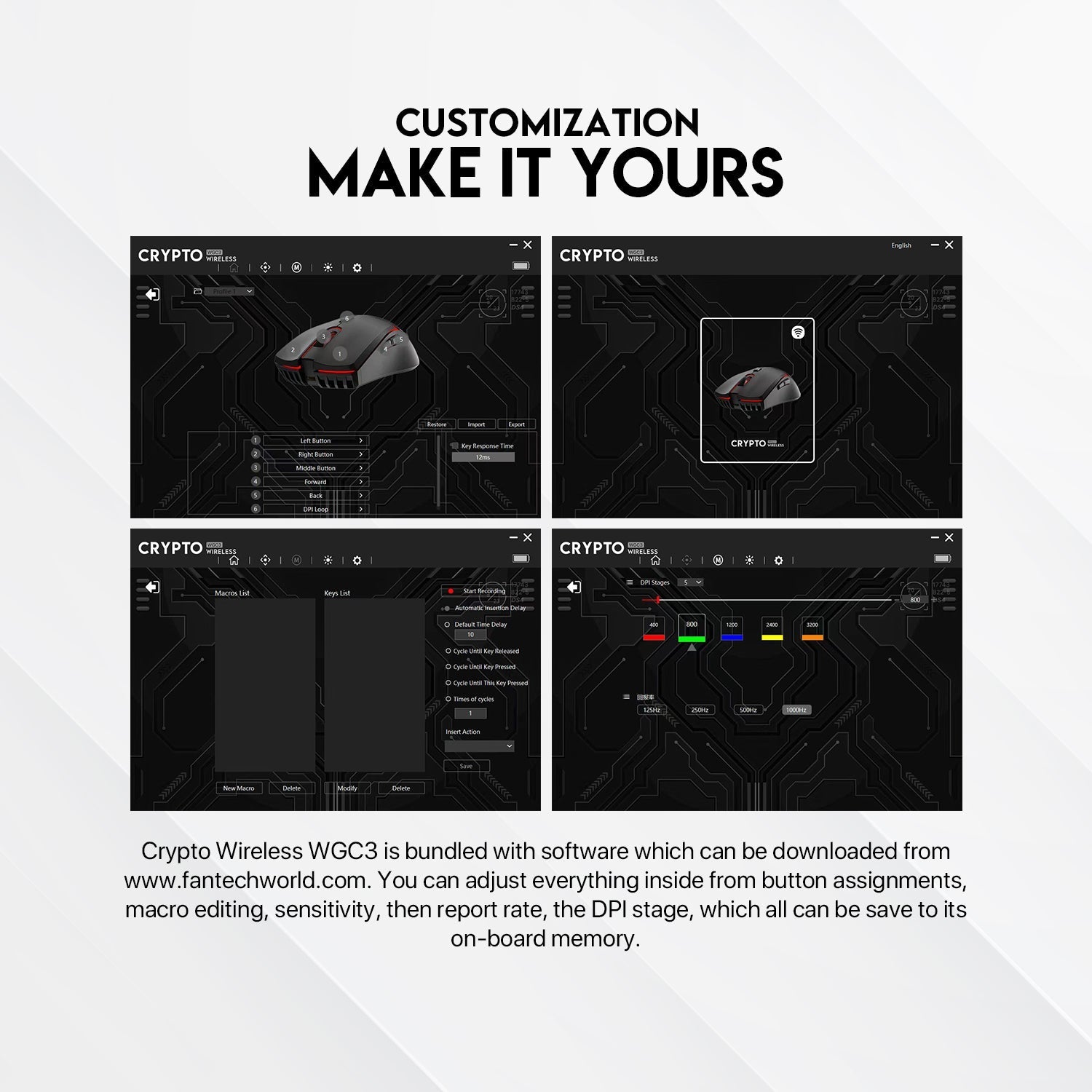 Fantech Crypto WGC3 Gaming Mouse New Arrivals