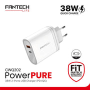 FANTECH CWQ202 PowerPure USB Charger (PD + QC) Cables & Chargers