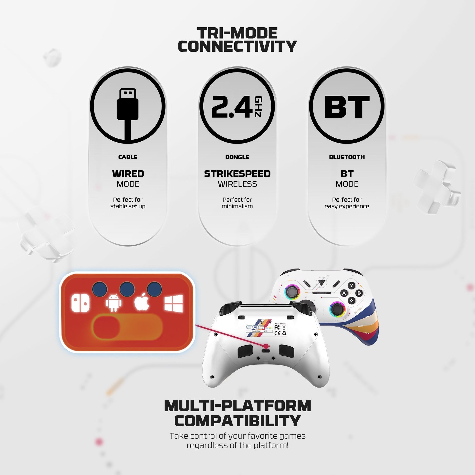 FANTECH EOS PRO II WGP15 V2 WIRELESS GAMEPAD GEMINUS BLACK Console