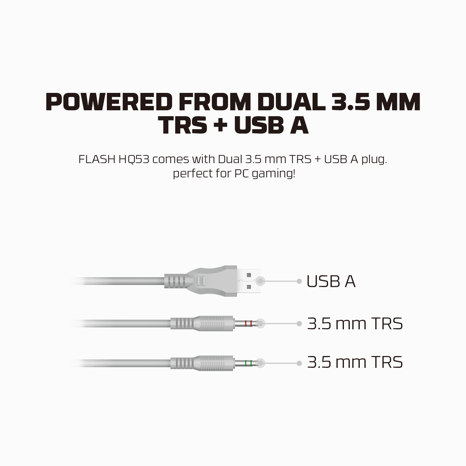 FANTECH FLASH HQ53 LIGHTWEIGHT GAMING HEADSET Headset 3.5