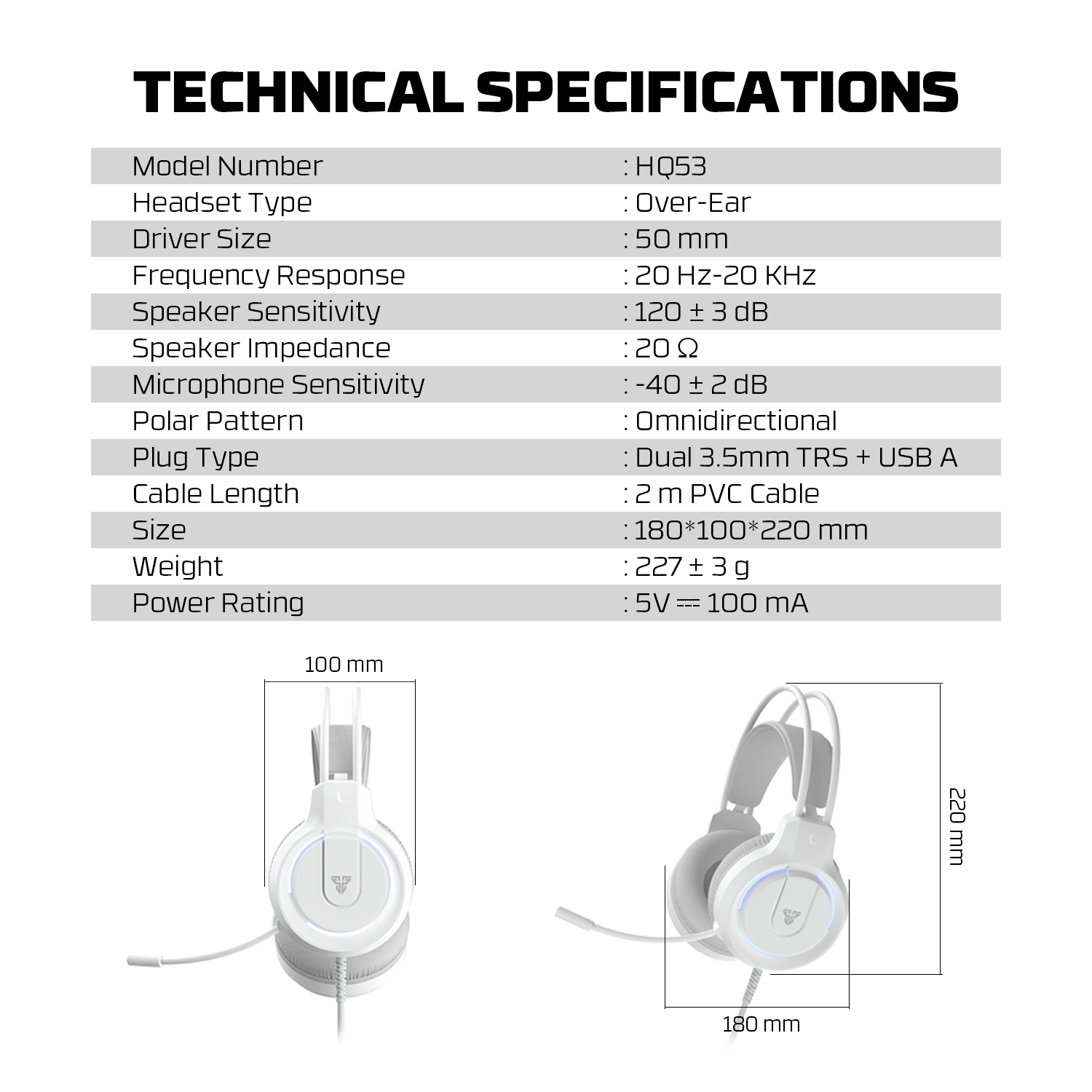 FANTECH FLASH HQ53 LIGHTWEIGHT GAMING HEADSET Headset 3.5