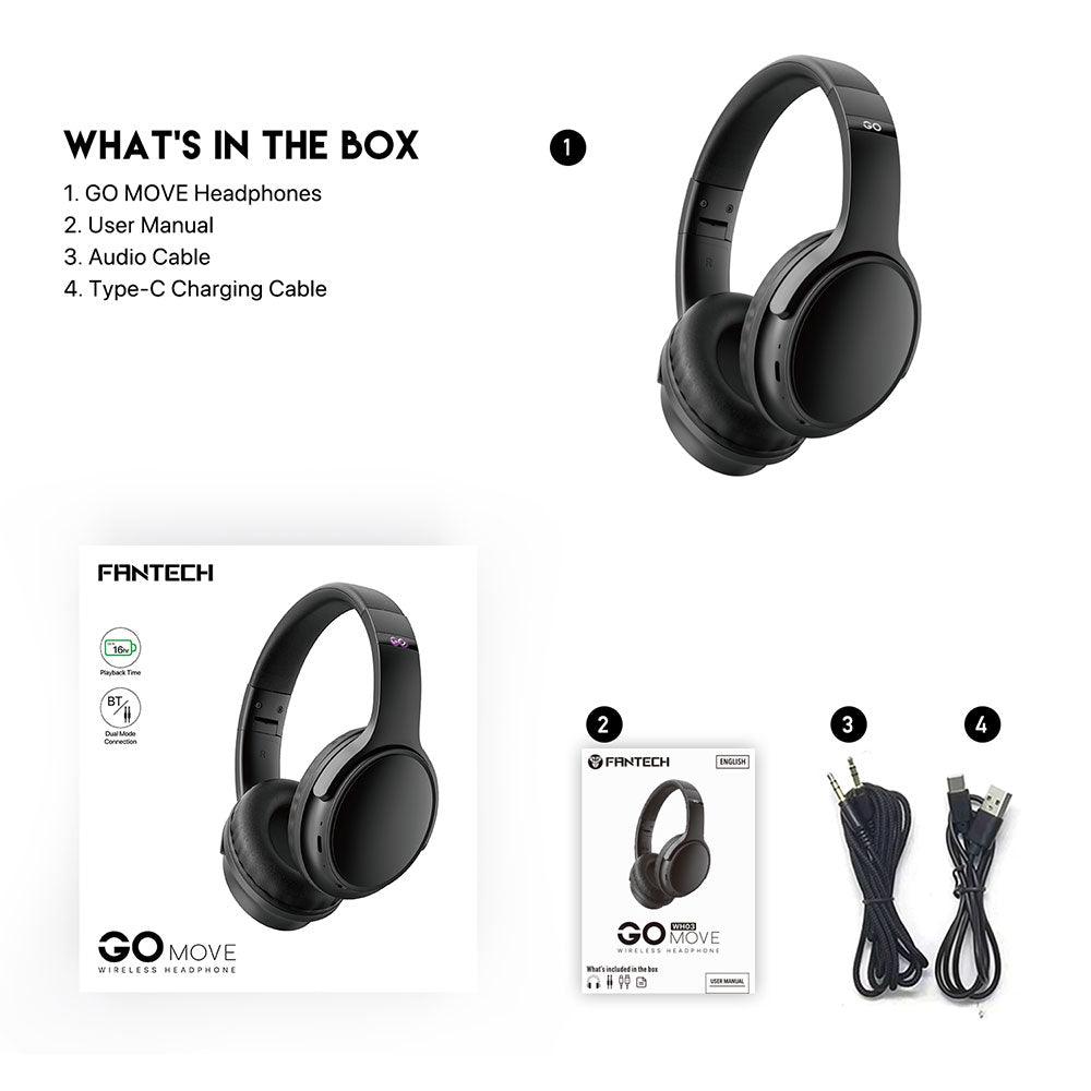 Fantech go move wireless headphone wh03-bt2 - Fun Touch