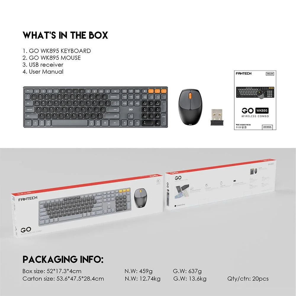 Fantech go pop wk895 office wireless combo