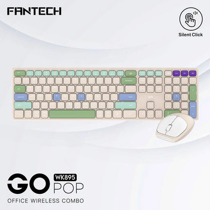 Fantech go pop wk895 office wireless combo