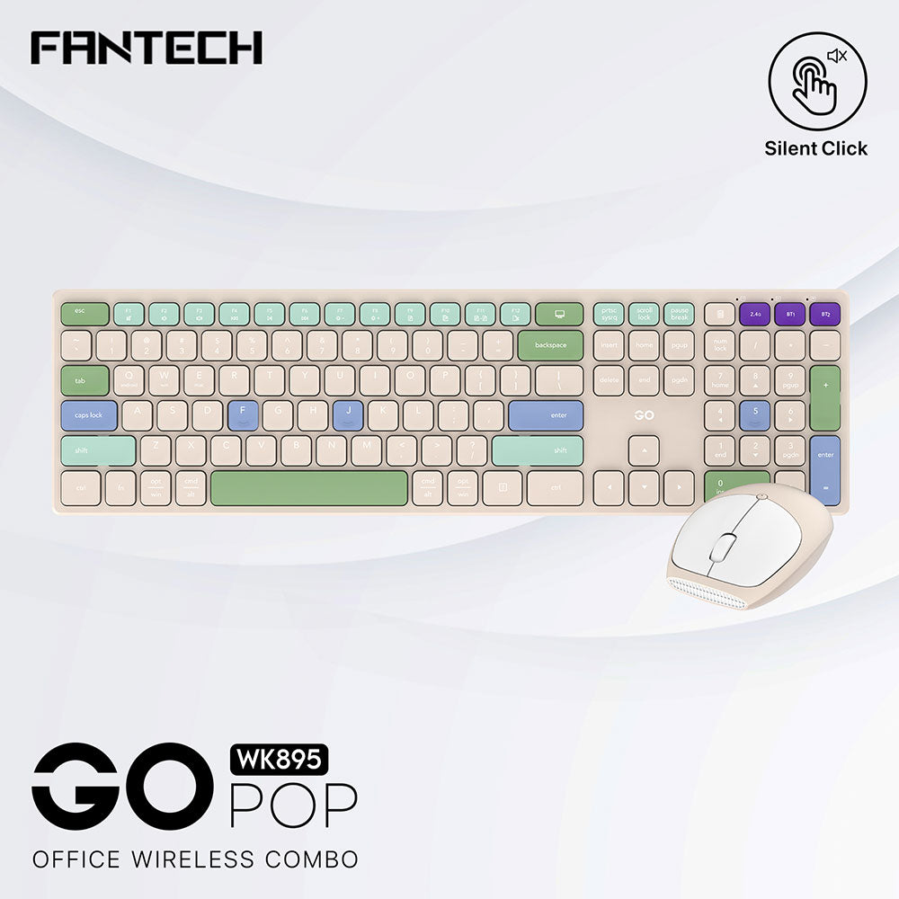 Fantech GO POP WK895 Office Wireless Combo Bundle