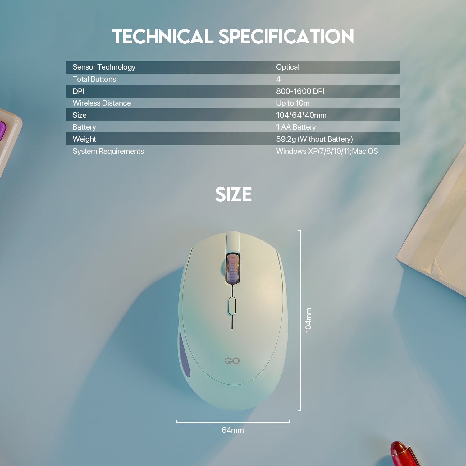 FANTECH Go W193 WIRELESS MOUSE Mouse