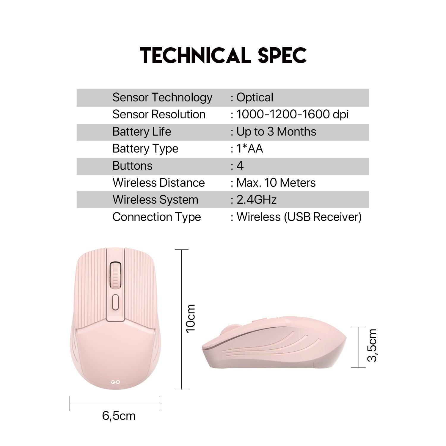 Fantech go w605 wireless office mouse - Fun Touch