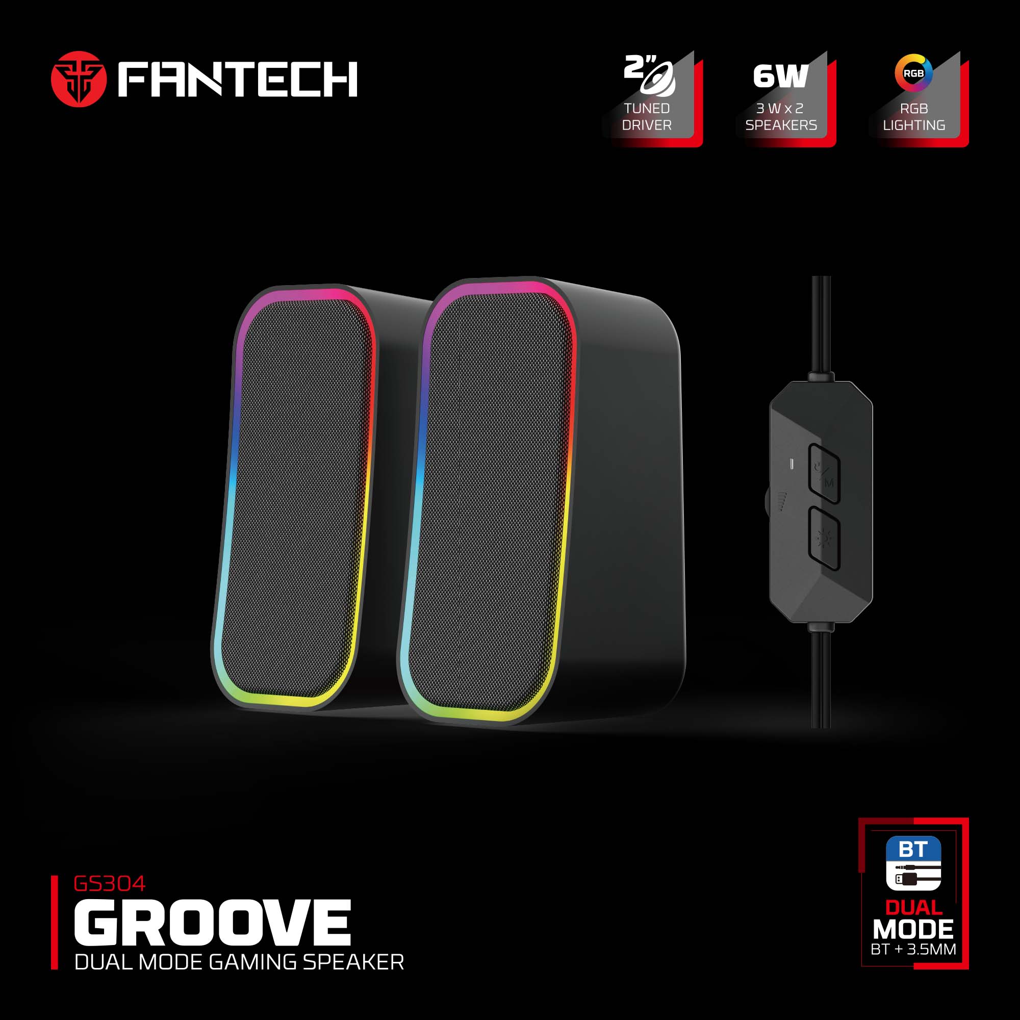 Fantech Groove GS304 Dual Mode Gaming Speaker Audio