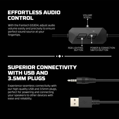 Fantech groove gs304 dual mode gaming speaker - black - headsets