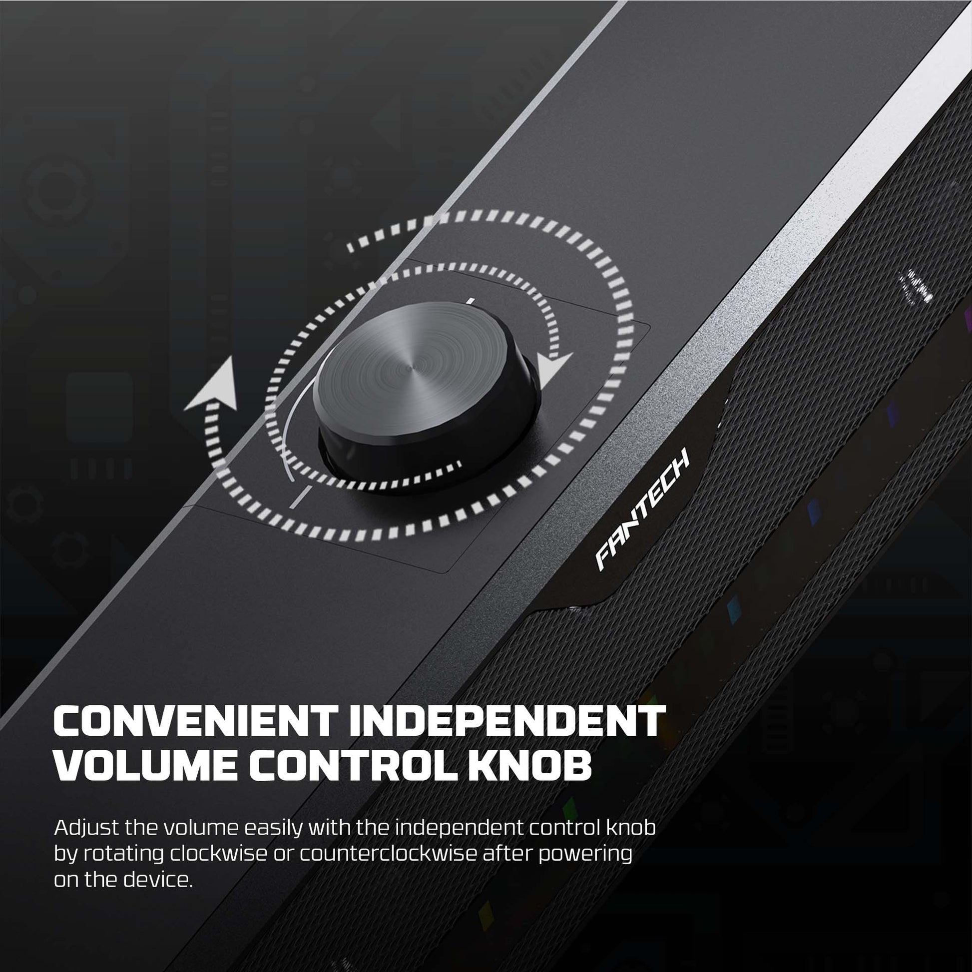 FANTECH GS303 GROOVE BAR DUAL MODE RGB LIGHTING GAMING SPEAKER Speakers