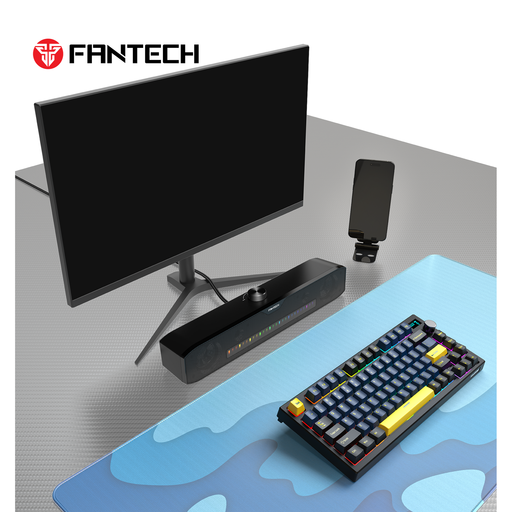 FANTECH GS303 GROOVE BAR DUAL MODE RGB LIGHTING GAMING SPEAKER Speakers