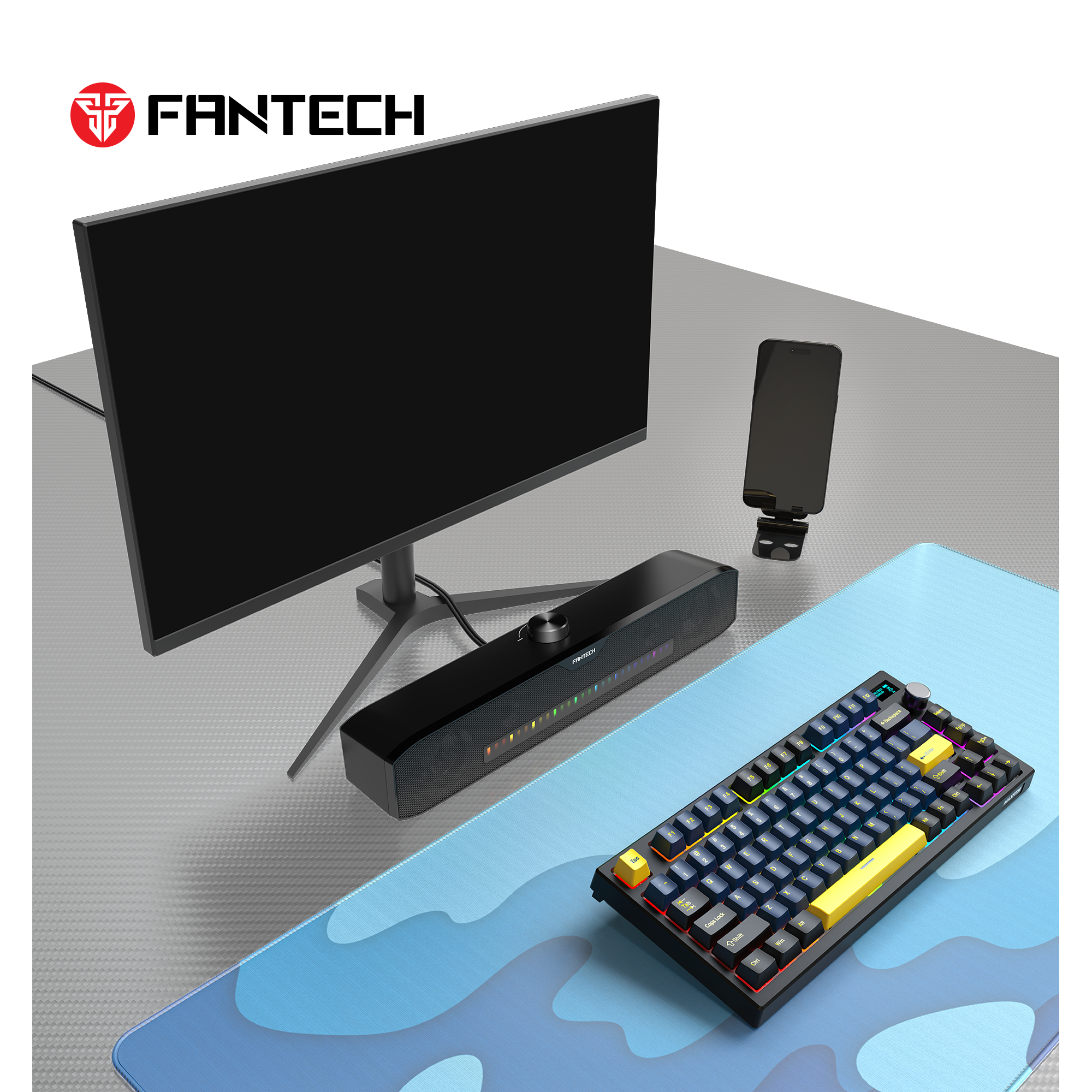 FANTECH GS303 GROOVE BAR DUAL MODE RGB LIGHTING GAMING SPEAKER Speakers