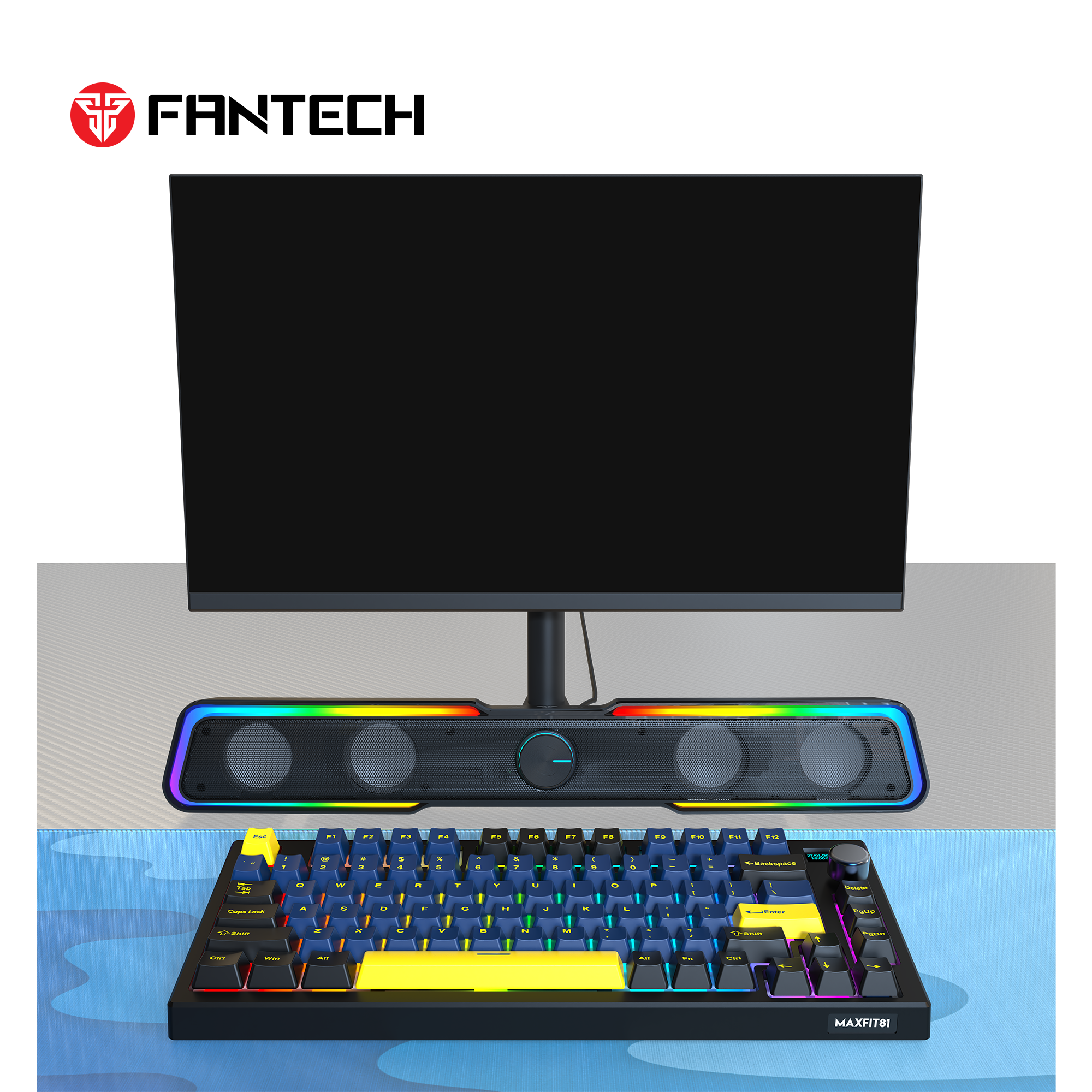 Fantech GS305 Bluetooth 5.3 Soundbar Dual mode RGB Lighting Gaming Speaker Audio