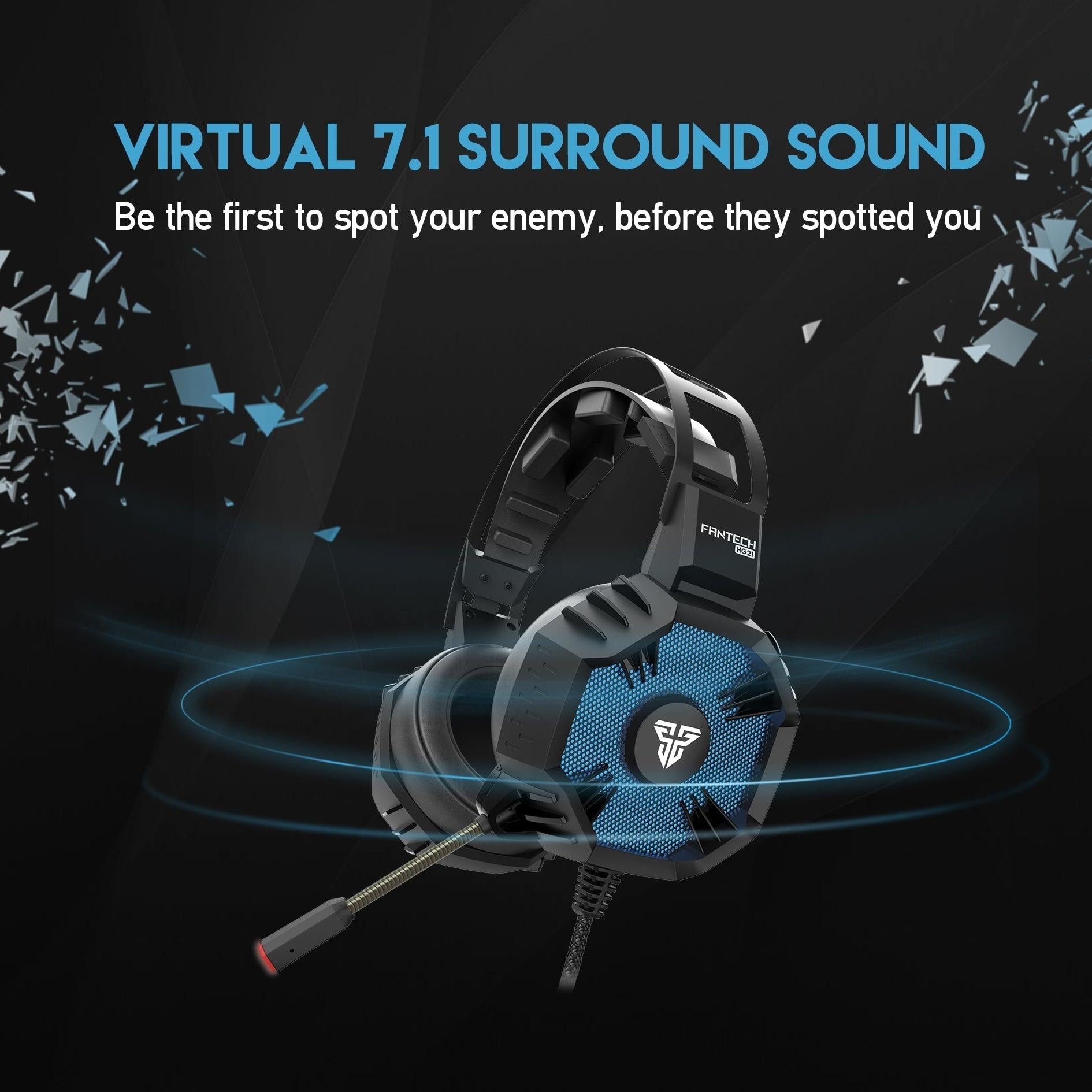 FANTECH HG21 HEXAGON 7.1 SURROUND GAMING HEADSET Audio