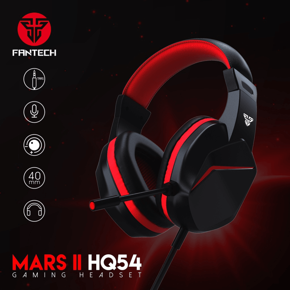 Fantech HQ54 Mars II Gaming Headset Headphones with Noise Cancelling Mic Audio