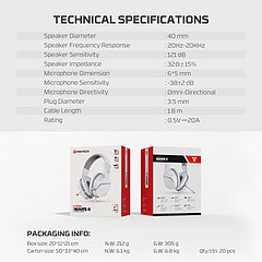 Fantech HQ54 Mars II Gaming Headset (ps5 ps4 xbox pc nintendo phone) Headset 3.5