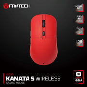 FANTECH KANATA S WG9S WIRELESS GAMING MOUSE RED New Arrivals