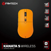 FANTECH KANATA S WG9S WIRELESS GAMING MOUSE YELLOW Mouse