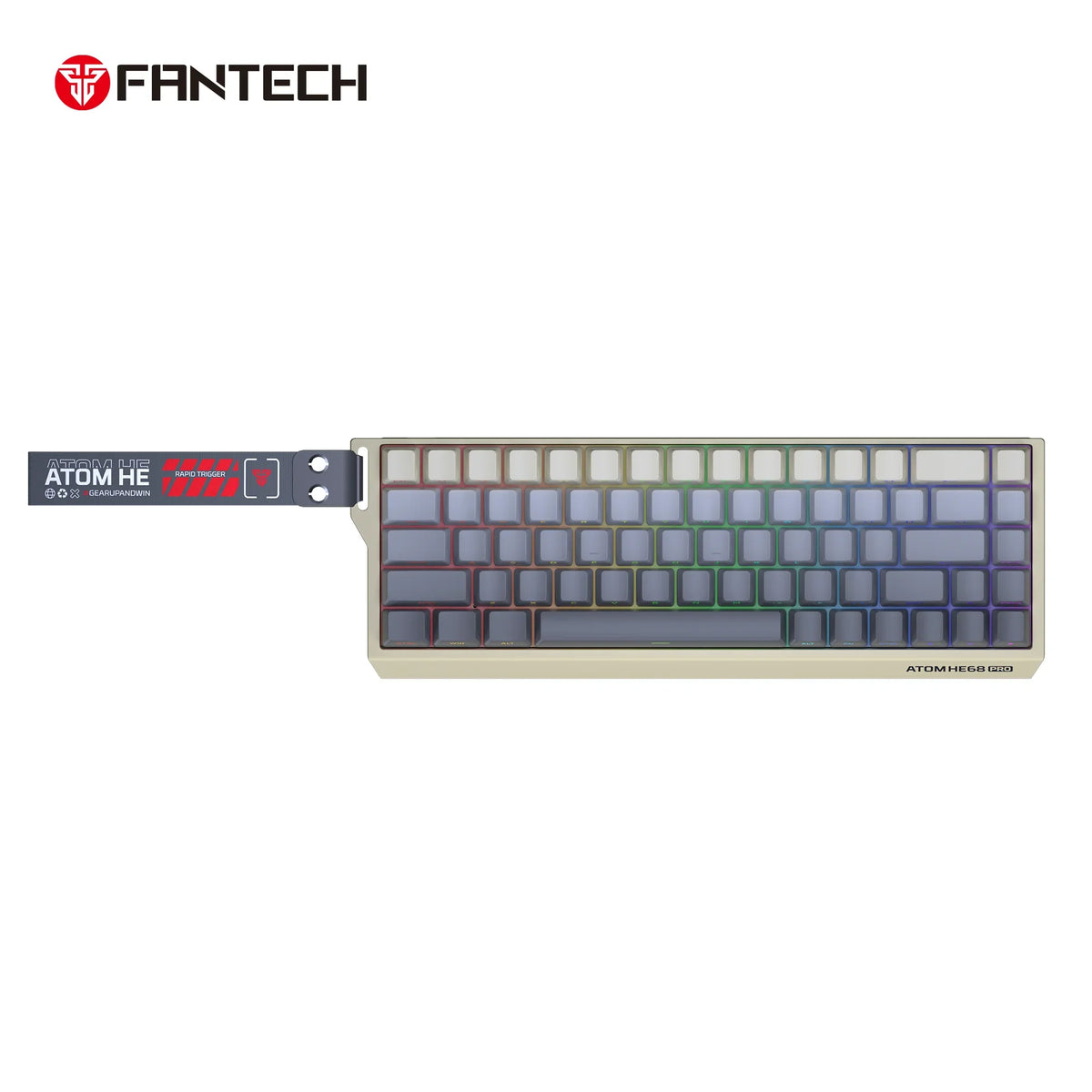 Fantech keyboard atom he68 mk922 magnetic switch – retro beige