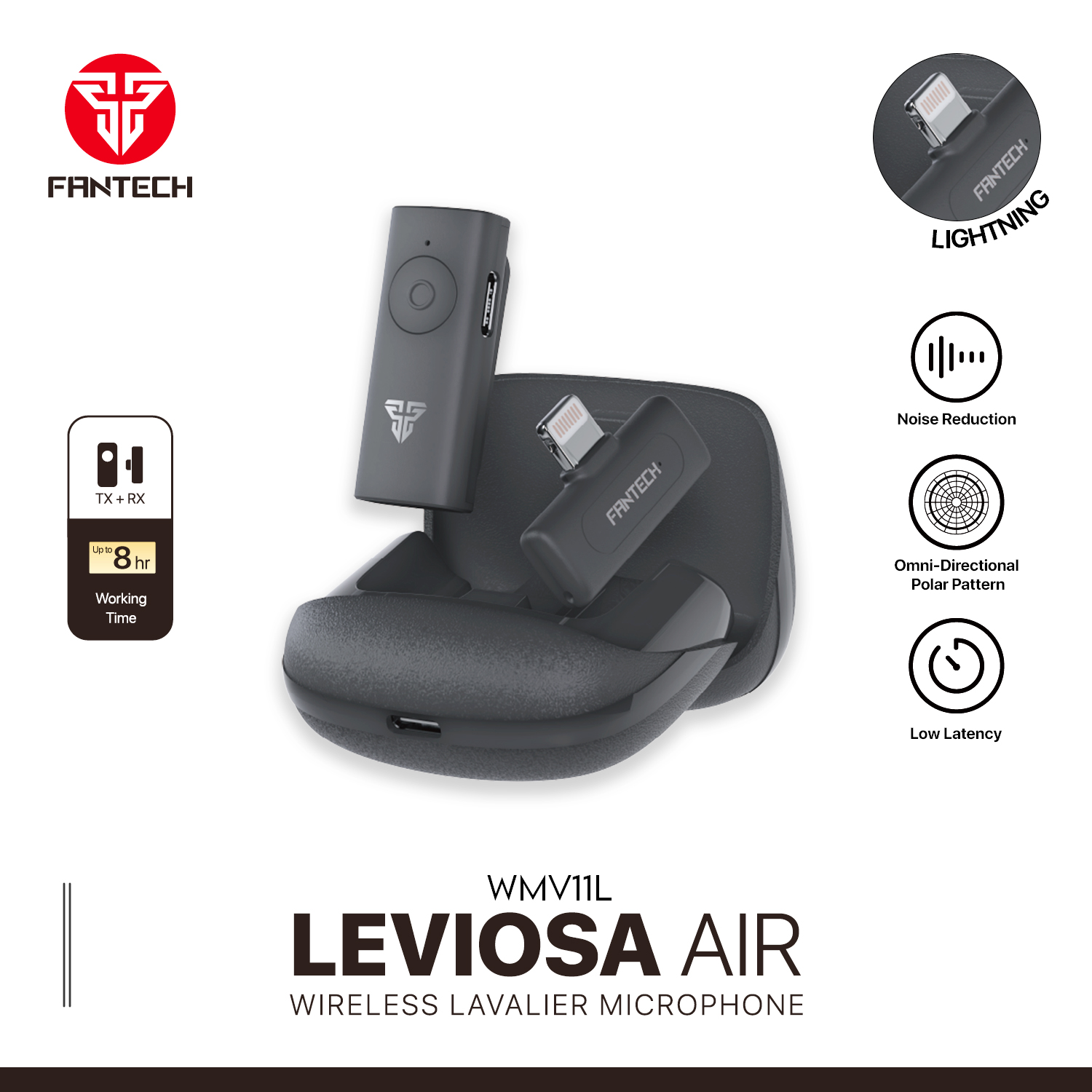 Fantech LEVIOSA AIR Microphone Wireless Lavalier | Iphone JOD 25