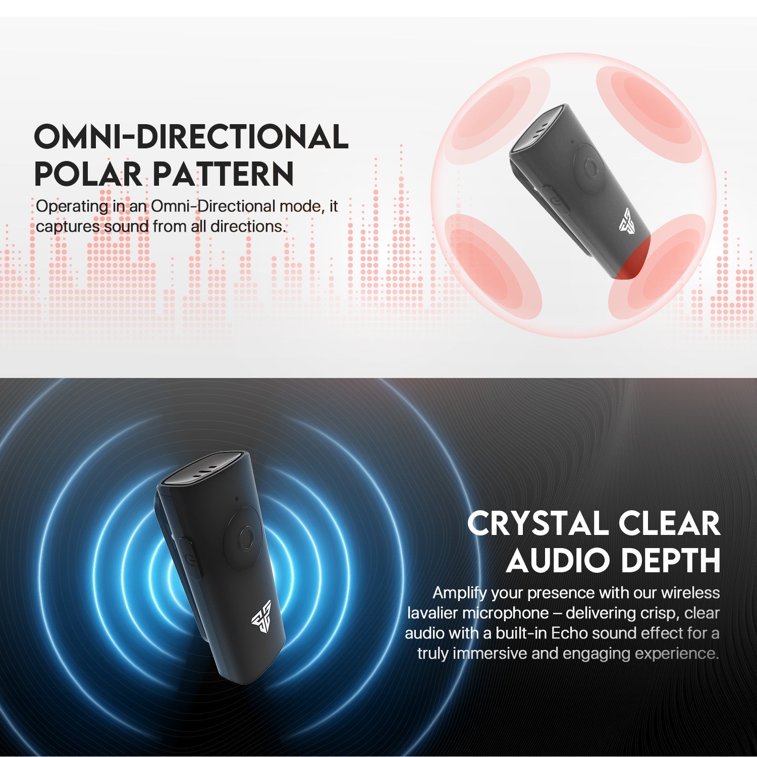 Fantech LEVIOSA AIR WMV11C Microphone Wireless Lavalier Type C New Arrivals