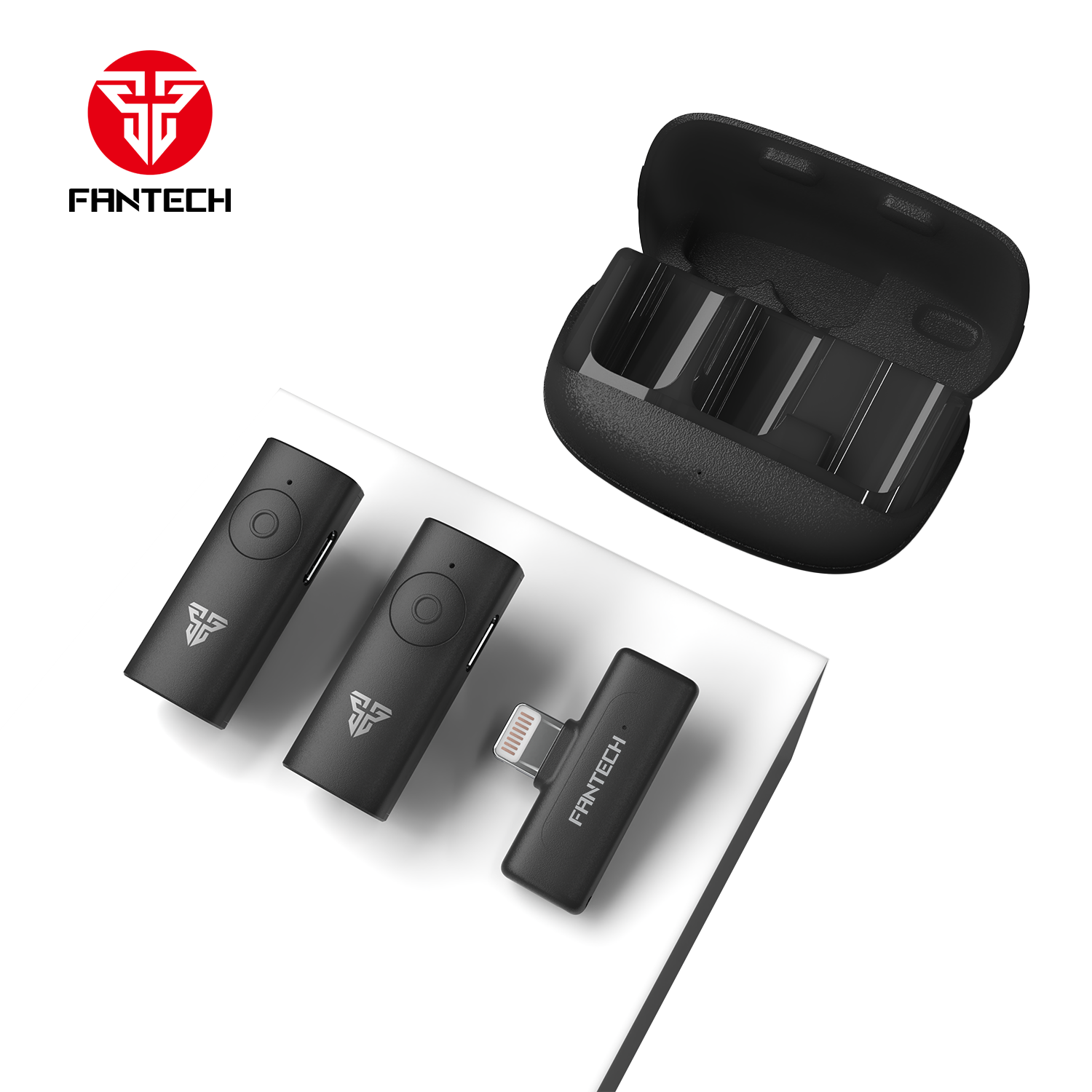 Fantech LEVIOSA AIR WMV21L Lightning Dual Mic Lightning Wireless Microphone New