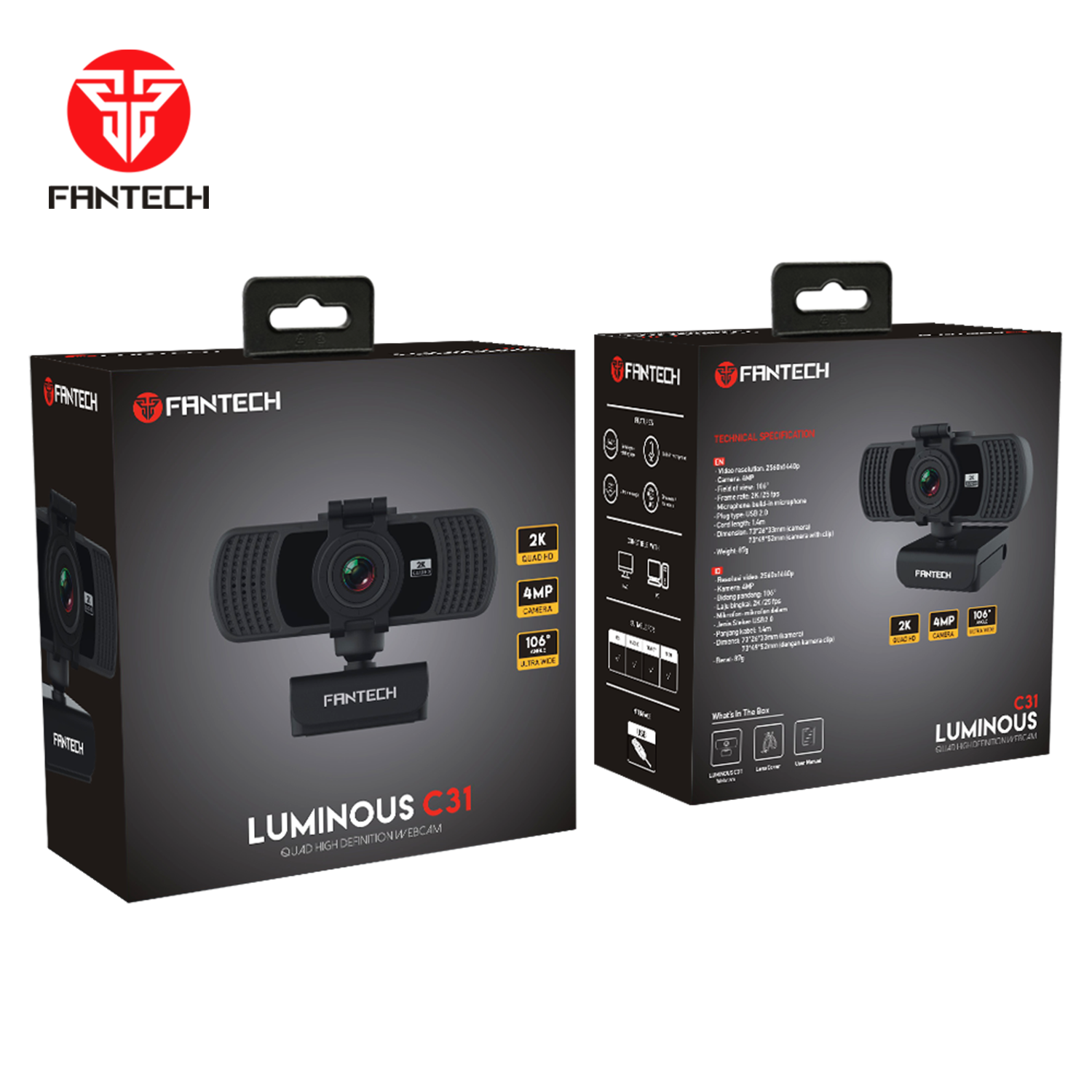 Fantech LUMINOUS C31 QHD 2K Webcam