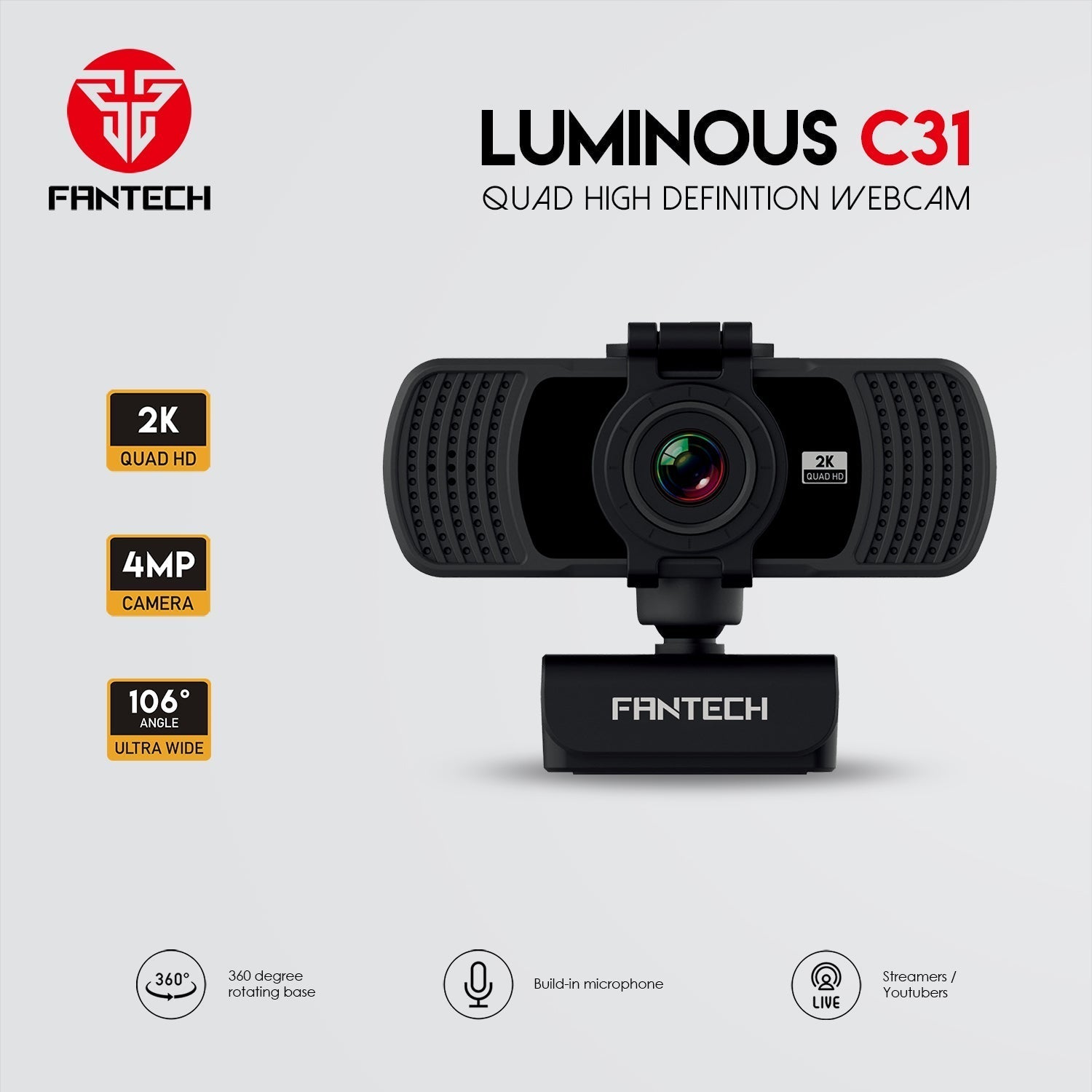 Fantech LUMINOUS C31 QHD 2K Webcam JOD 29