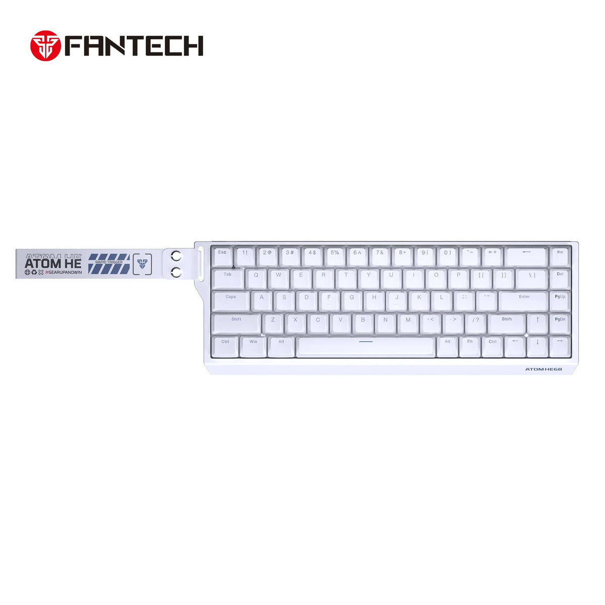 Fantech magnetic switch keyboard atom he68 series mk811,white - keyboard