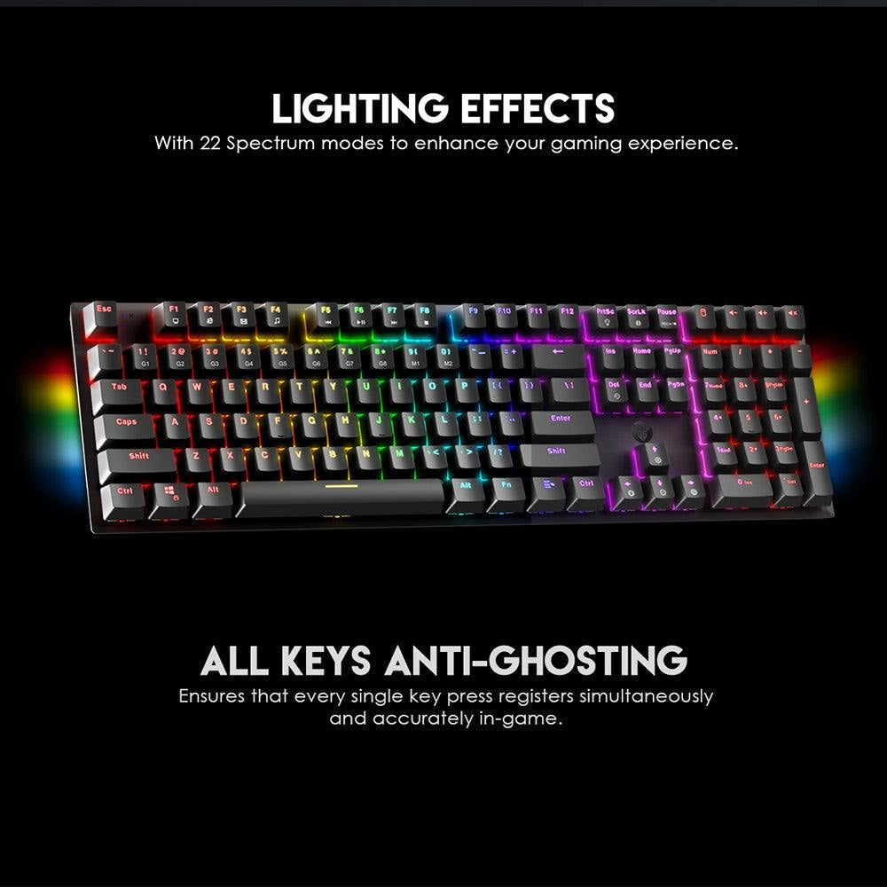 Fantech maxfit108 mk855 rgb mechanical keyboard - Fun Touch