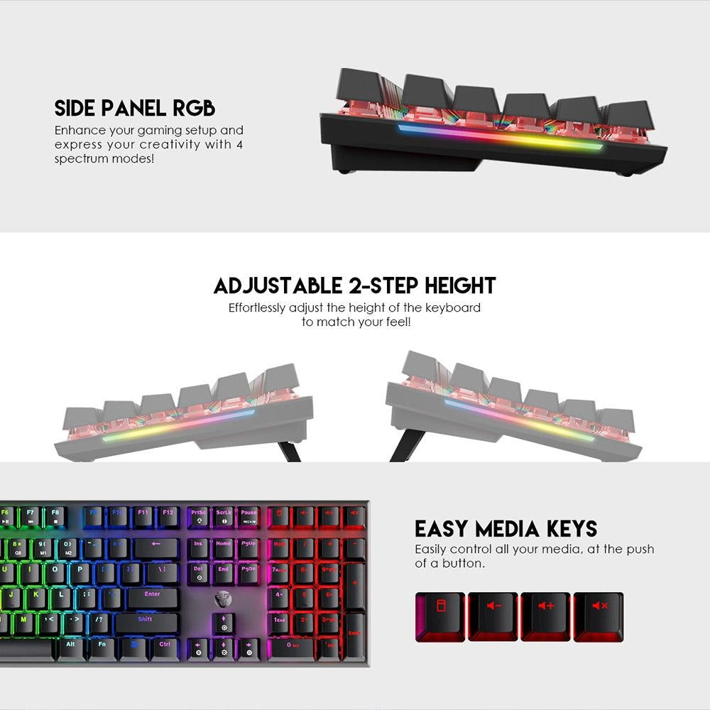 Fantech maxfit108 mk855 rgb mechanical keyboard - Fun Touch