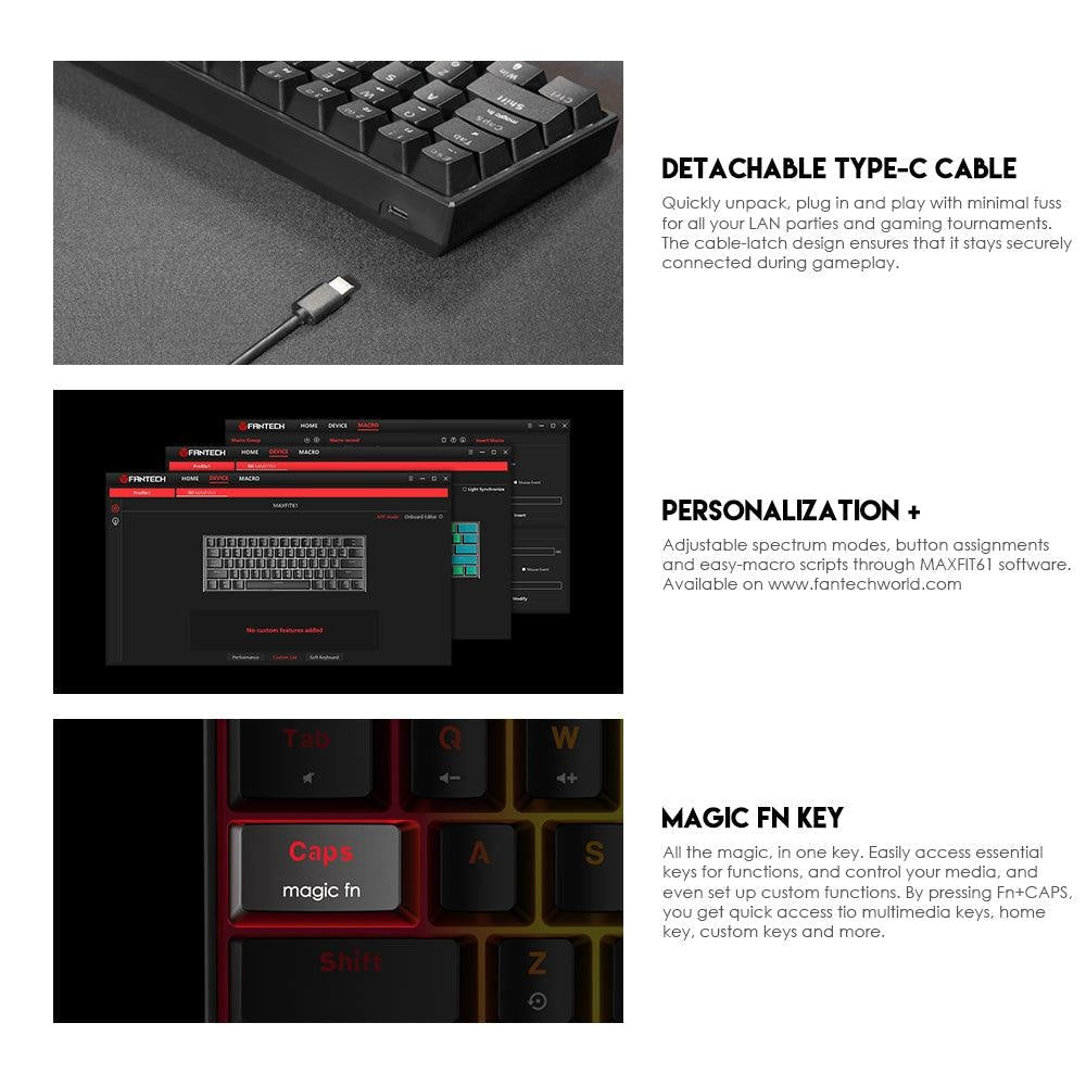 FANTECH MAXFIT61 MK857 RGB SPACE EDITION MECHANICAL KEYBOARD Keyboard