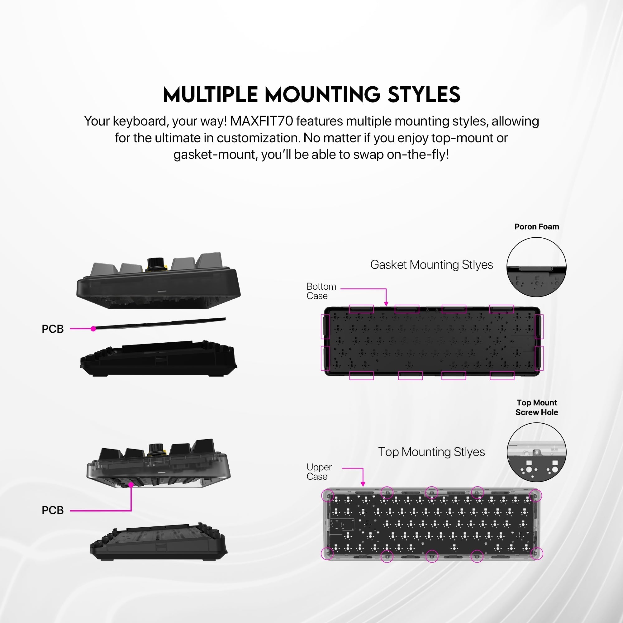 Fantech Maxfit70 MK911 Vibe Edition EPIC GREYSCALE Mechanical Gaming Keyboard