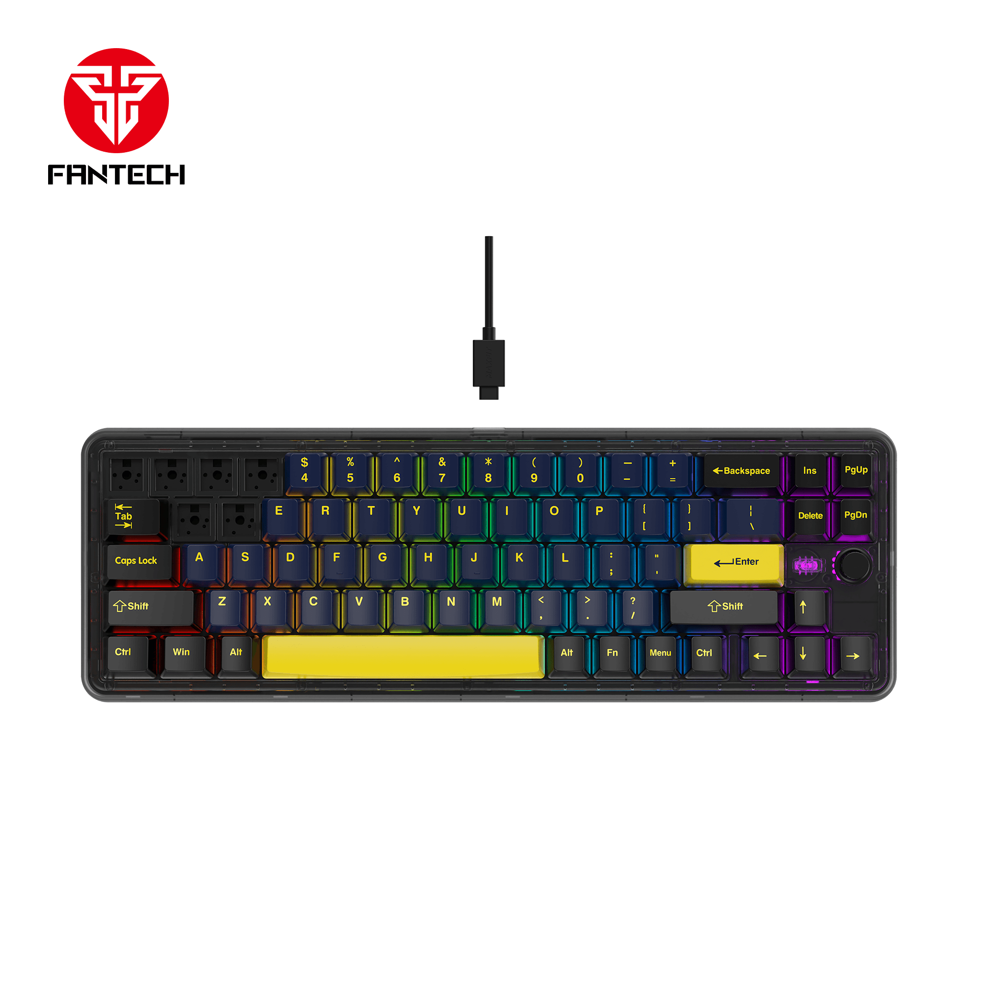 Fantech maxfit70 mk911 vibe edition grand cobalt mechanical gaming keyboard