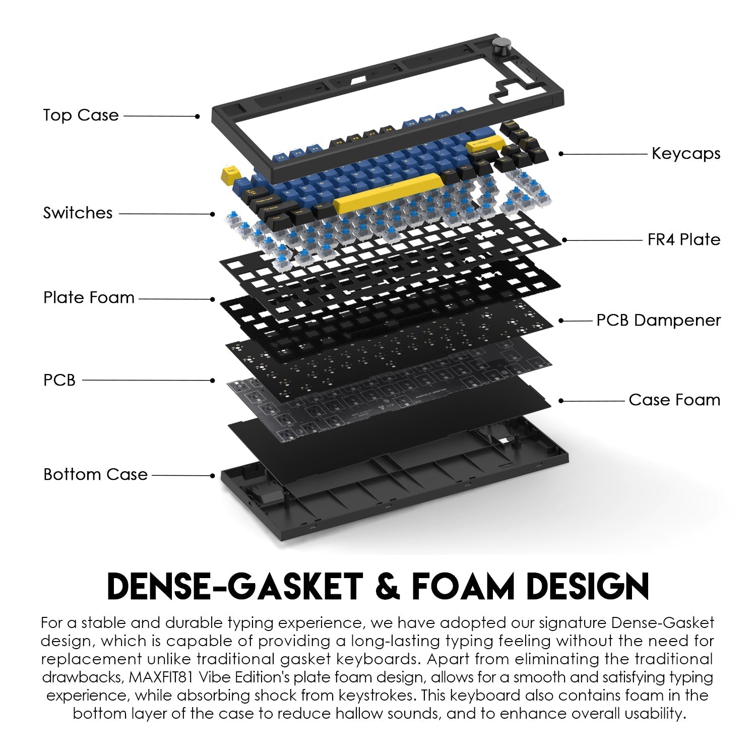 Fantech Maxfit81 MK910 VIBE Grand Cobalt Edition Mechanical Keyboard Keyboard