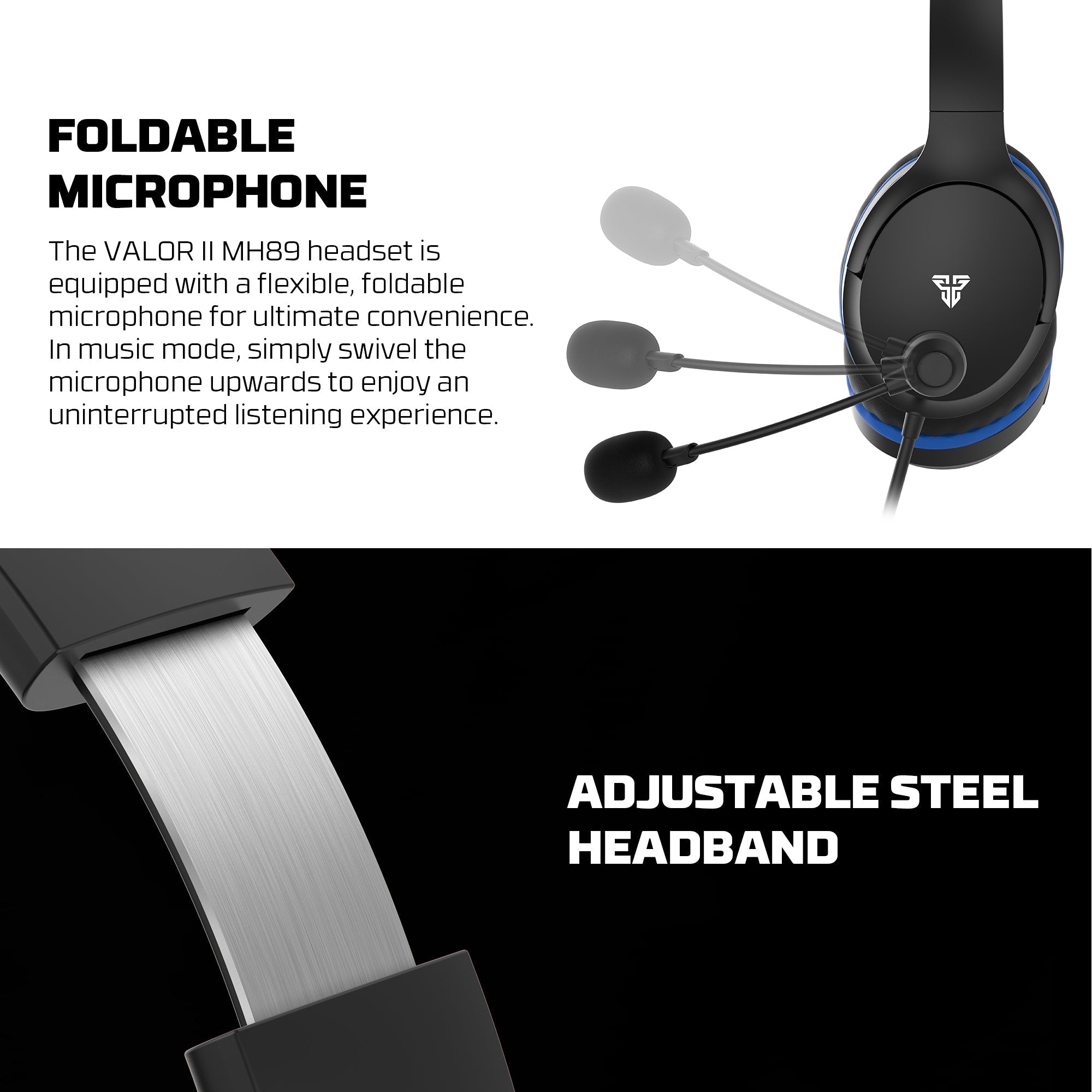 FANTECH MH89 VALOR II Multi Platform Gaming Headset Black Headset 3.5