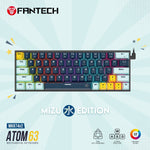 Fantech mk874 v2 atom 63 hot swappable mechanical keyboard navy blue - Fun Touch