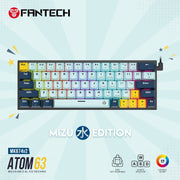 Fantech MK874 V2 Atom 63 Hot swappable Mechanical Keyboard Sky Blue Keyboard