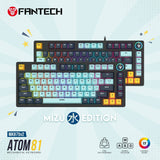 Fantech mk875v2 atom 81 rgb mechanical gaming keyboard mizu edition navy blue - Fun Touch