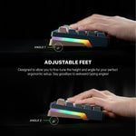 Fantech MK912 ATOM PRO63 RGB Bluetooth Wireless Gaming keyboard Saturn Keyboard