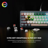 Fantech MK912 ATOM PRO63 RGB Bluetooth Wireless Gaming keyboard Saturn Keyboard