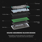 Fantech MK913 ATOM PRO83 RGB Bluetooth Wireless Gaming keyboard Saturn Keyboard