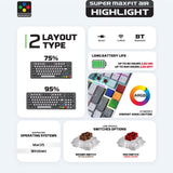 Fantech MK915 75% Low Profile Wireless Mechanical Keyboard (SUPER MAXFIT AIR83)