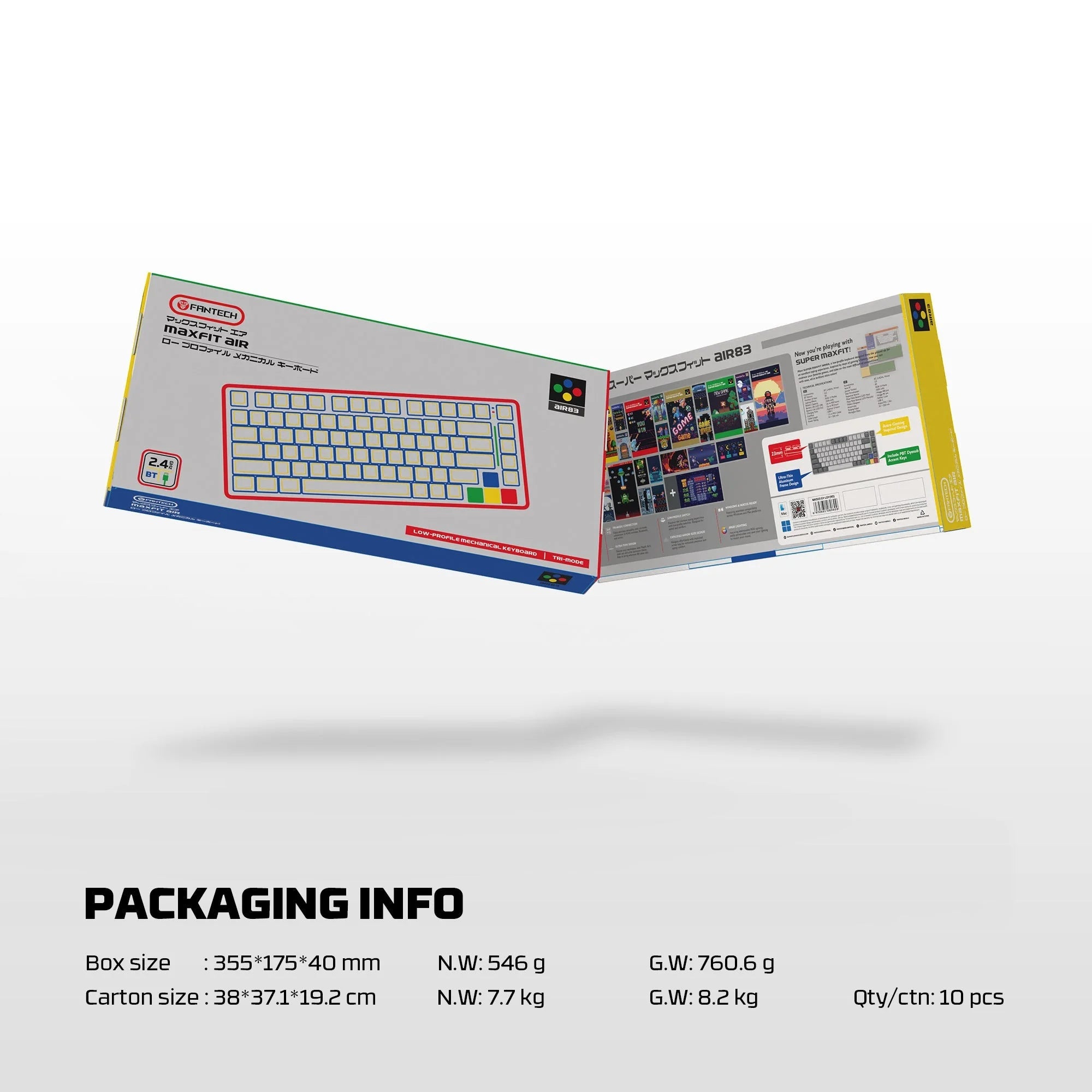 Fantech MK915 75% Low Profile Wireless Mechanical Keyboard SUPER MAXFIT AIR83
