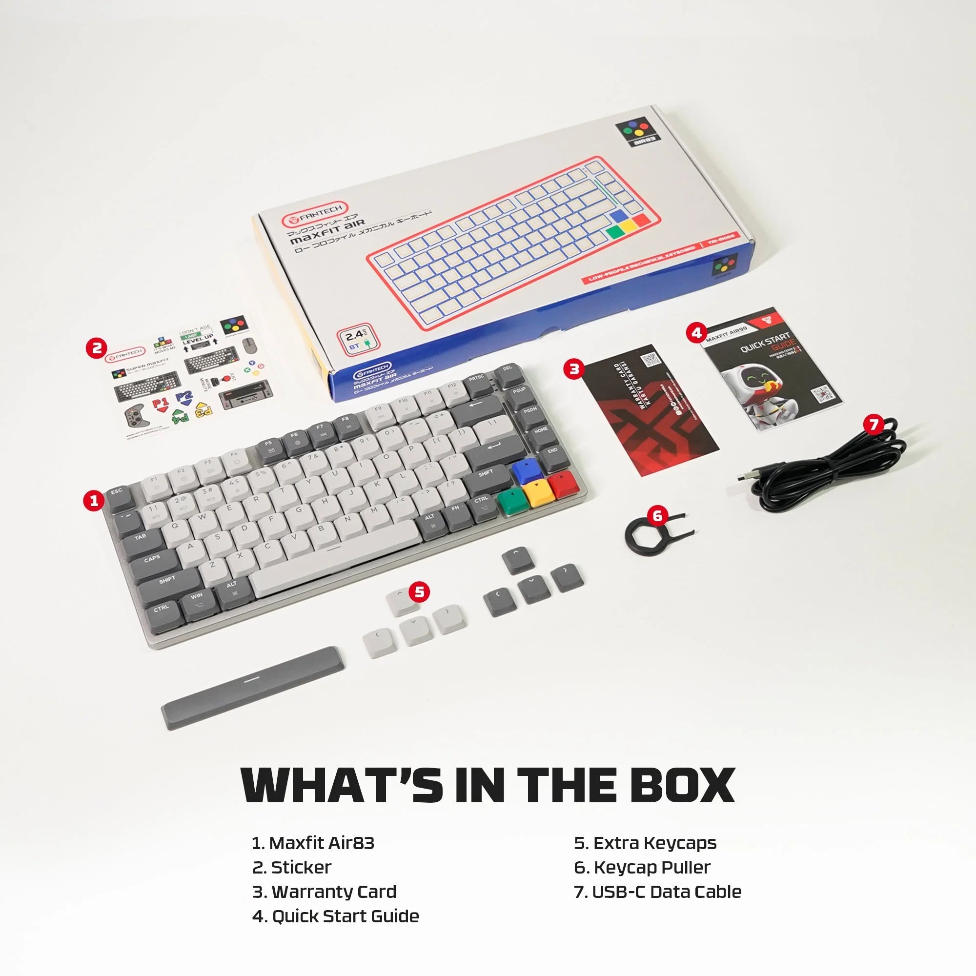 Fantech MK915 75% Low Profile Wireless Mechanical Keyboard SUPER MAXFIT AIR83