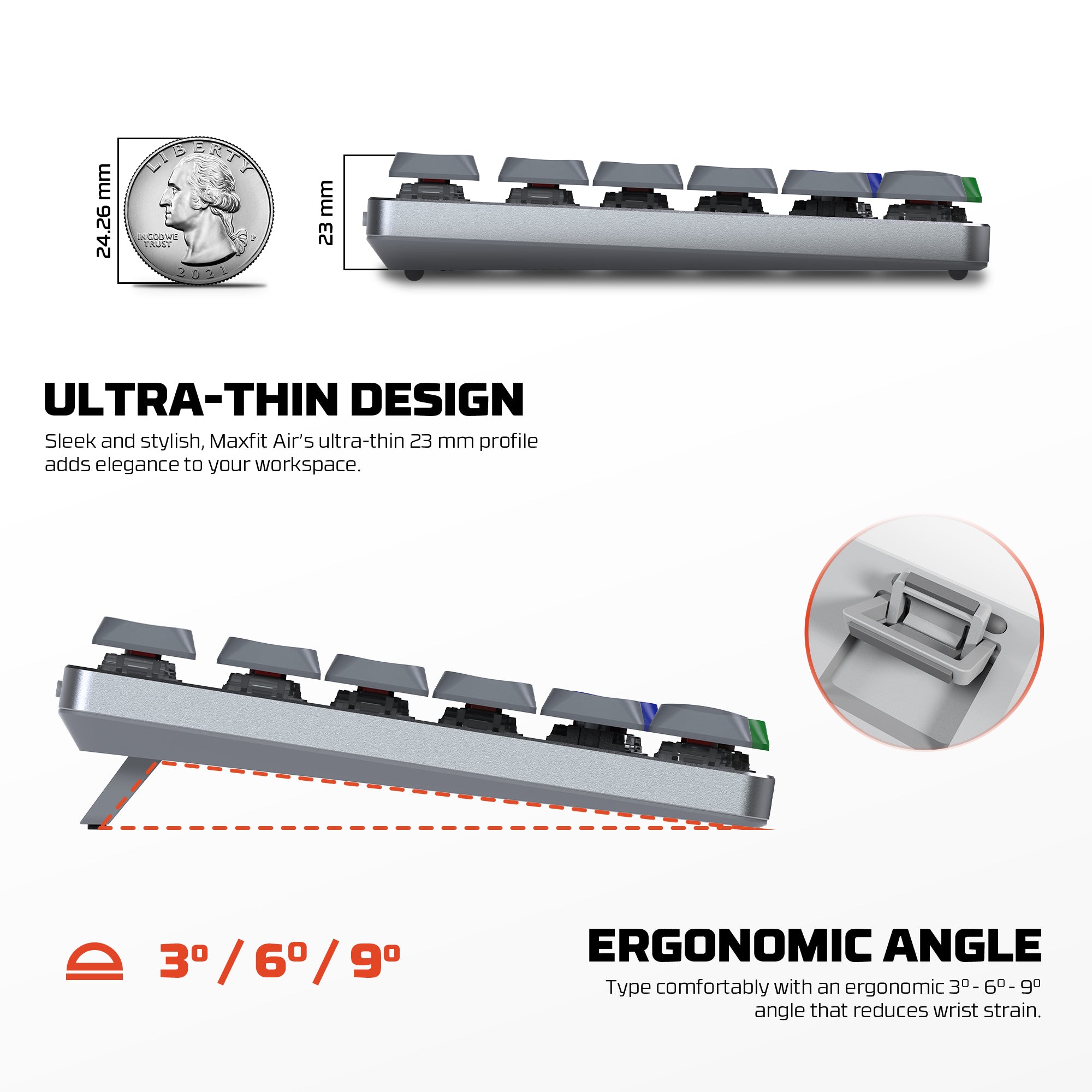 Fantech MK916 95% Low Profile Wireless Mechanical Keyboard (SUPER MAXFIT AIR99)