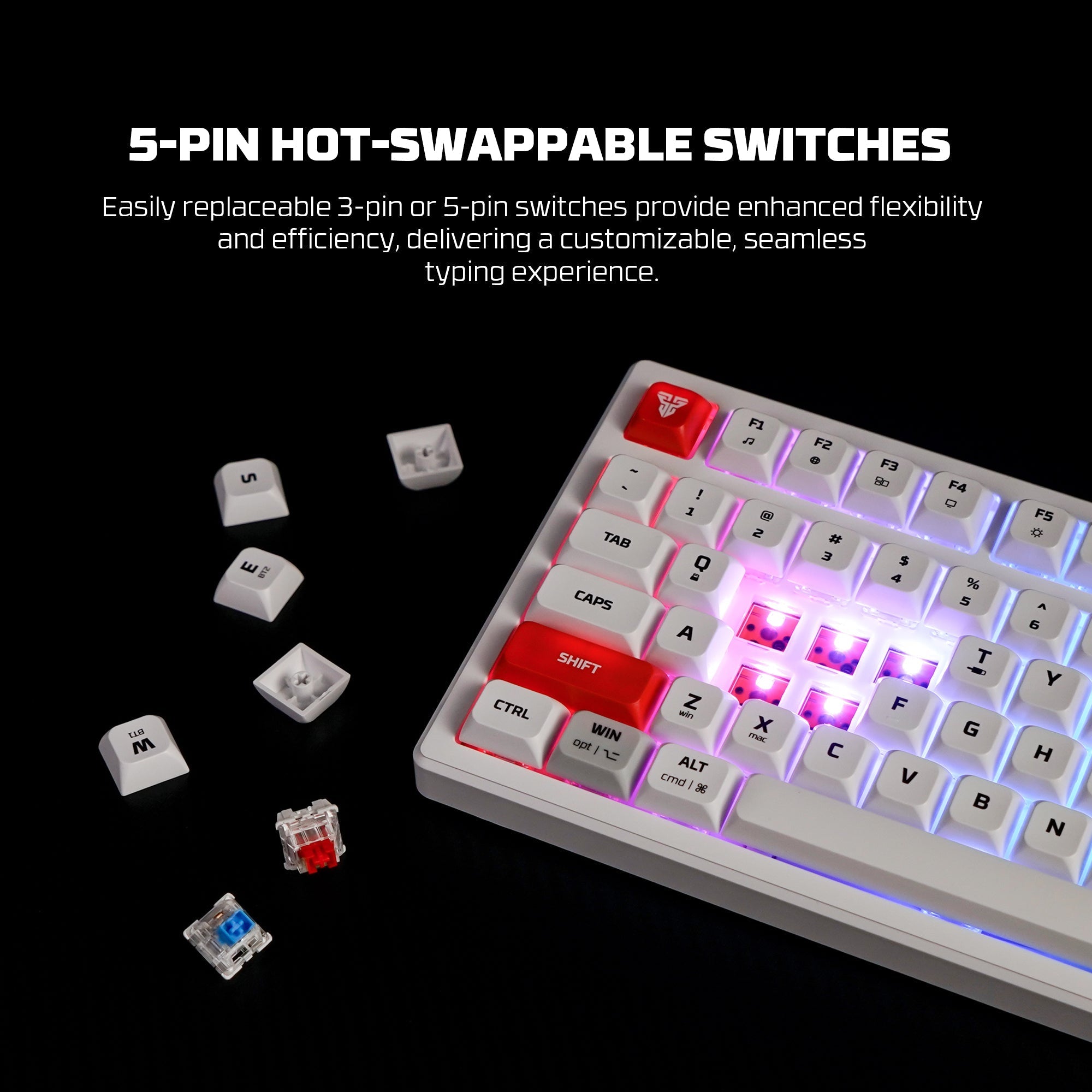 FANTECH MK917 ATOM PRO79 WIRELESS MECHANICAL GAMING KEYBOARD WHITE soon product